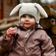 Mikk Line Kominiarka wełniana z uszami królika Wool Fullface Bunny Ears Melange Offwhite