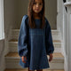 Lil Atelier Sukienka jeansowa Loose Fit Nmfobello, Dark Blue Denim
