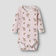 Lil Atelier Body dziecięce Slim z nadrukiem Apple Rose, Hushed Violet