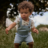 Lil' Atelier dżinsowe ogrodniczki dziecięce Loose Medium Blue Denim NBMFUNDA
