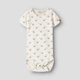 Lil' Atelier body z krótkim rękawkiem Sor Slim Coconut Milk Boat NBMGAYO