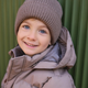 En Fant Czapeczka dziecięca dzianinowa Beanie z podszewką Pine Bark