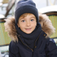 En Fant Czapka dziecięca dzianinowa z podszewką Beanie Parisian Night